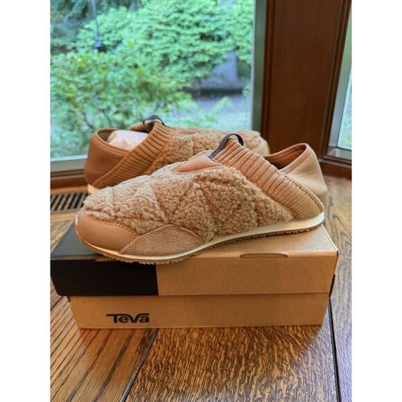 New Teva ReEmber Moc Fleece Mule Shoes Sand Dune Brown Womens US Size 6 - Picture 6 of 8